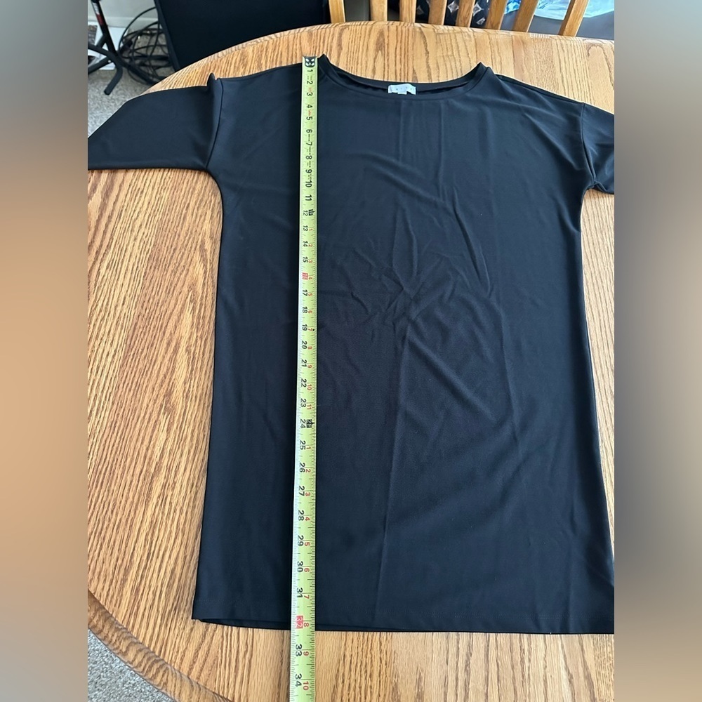 Nordstrom Leith Mini Dress Black 3/4 Sleeve Size XS NWOT - Picture 5 of 8